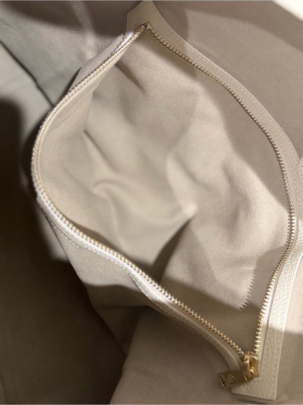 Anine Bing Cream Embossed Logo Tote - Picture 4 of 4